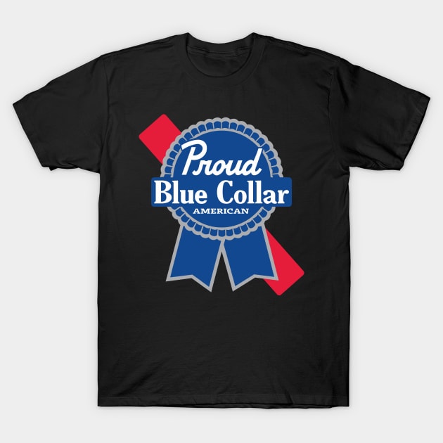 Proud Blue Collar American T-Shirt by thuahoai